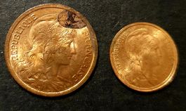 1 + 2 Centimes 1898 Frankreich