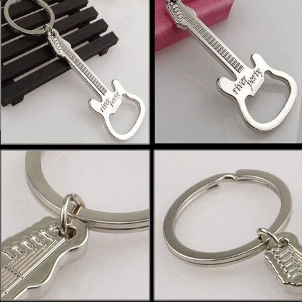 Vintage Taschenuhr Schlüsselanhänger - Gitarren-Design Mit Quarzwerk