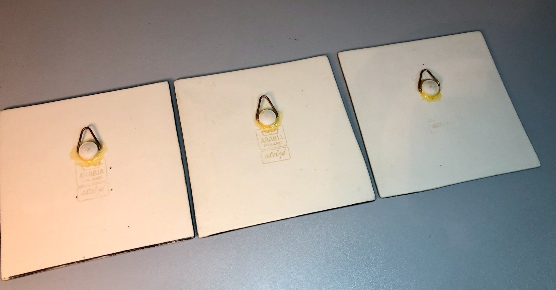 Arabia Tutte le decorazioni: Arabia Wandteller, Keramik, Winter-Deko, 3er Set – Usato da Dietikon venduto da John1968 2