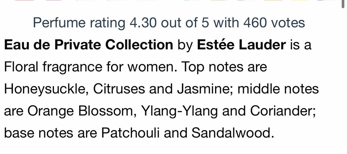 Estée Lauder Profumi & Eau de Toilette: Estee Lauder Eau De Private Collection Duftprobe 2ML – Usato da Zürich venduto da deruja 5