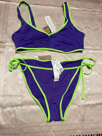 Tezenis bikini nuovo viola/verde neon - Tg  M/L—Estate 2024!
