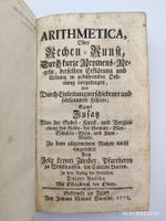 MATHEMATIK - ARITHMETICA - ZUG 1778