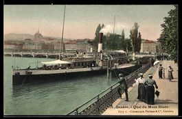 AK Genève, Quai du Mont Blanc