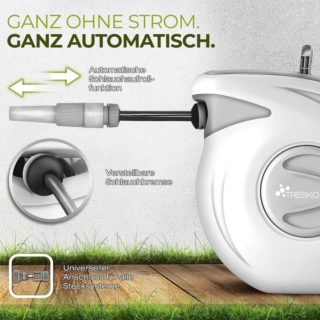 Altro in Utensili da giardino: Schlauchtrommel 30m Aufroll-Automatik – Nuovo e nell'imballaggio originale da Bottighofen venduto da zaap 3