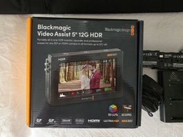 Blackmagic Video Assist 5" 12G HDR Recorder, Top Zustand