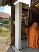 Hochschrank weiss mit Spiegel schmal