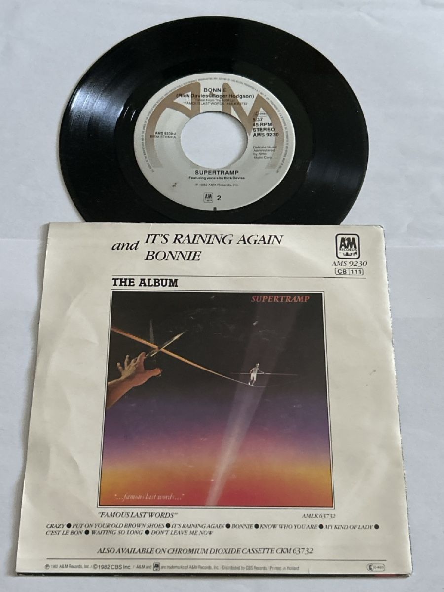 Dischi in vinile: Supertramp. 1982. It‘s Raining Again – Usato da Faulensee venduto da Mizuno06 1