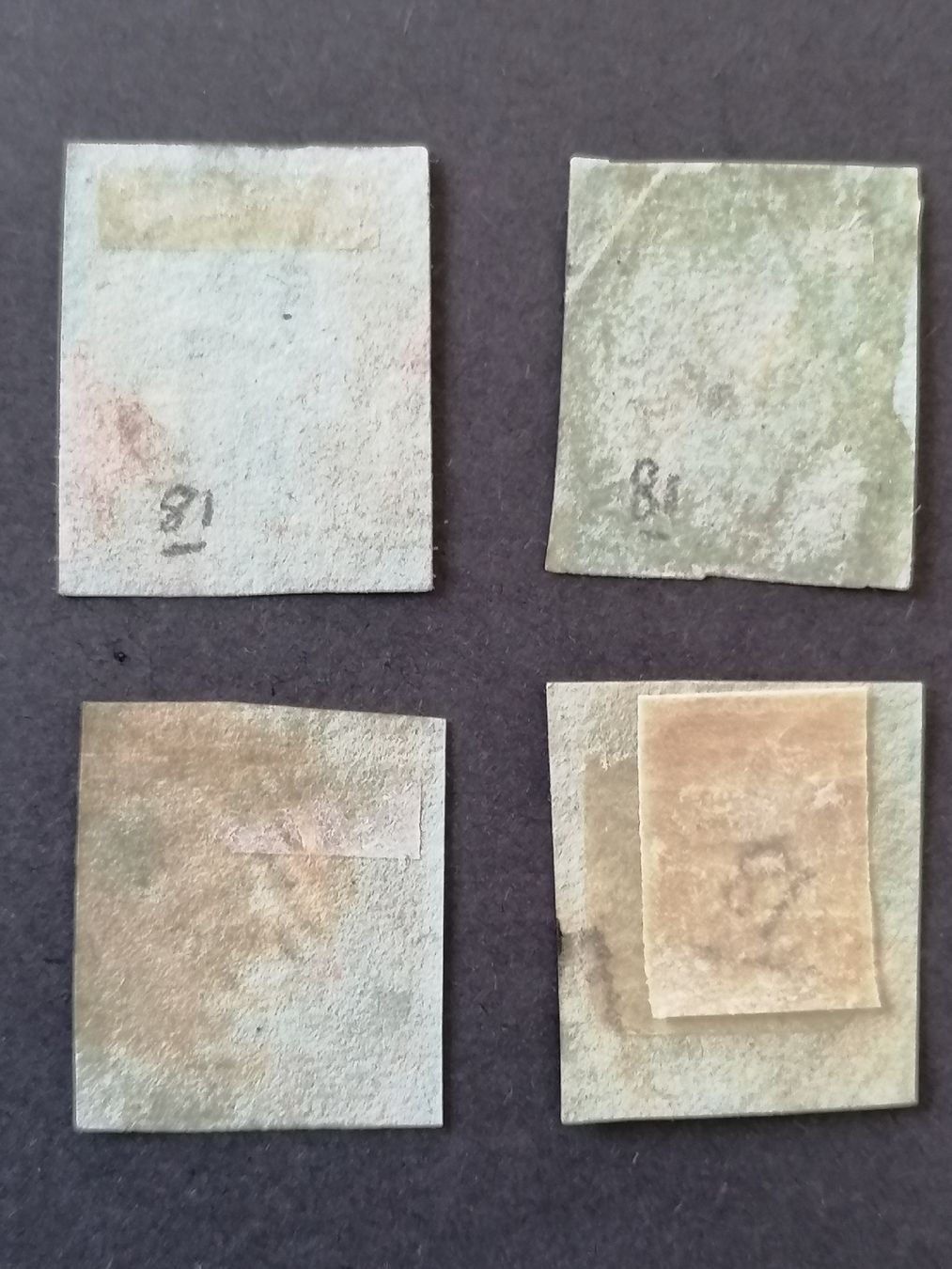 Tutti i francobolli: 4mal One Penny Red 1841, Platte 81 – Usato da Happerswil venduto da tschergi 1
