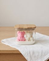 Kerzen im Glas Bäreform 2er Set rosa weiss ungebraucht