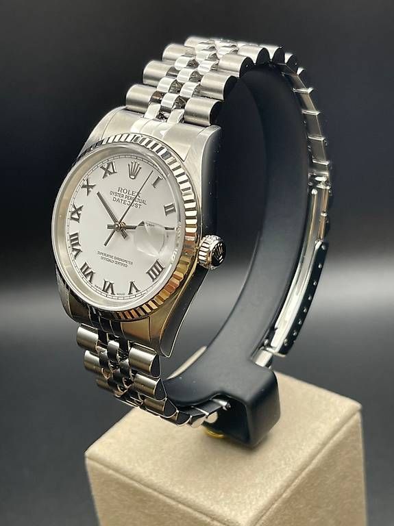Rolex Orologi: Rolex Datejust 36 Ref. 16234 White Roman 2005 Full Set – Usato da Lugano venduto da luganotopwatches 2
