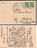 1908 09 10 POSTKARTE 5 + 5 Rp da Amriswil to Mailand