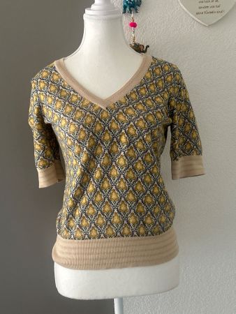Kurzarm Pullover Damen mit Muster von King Louie Gr. M