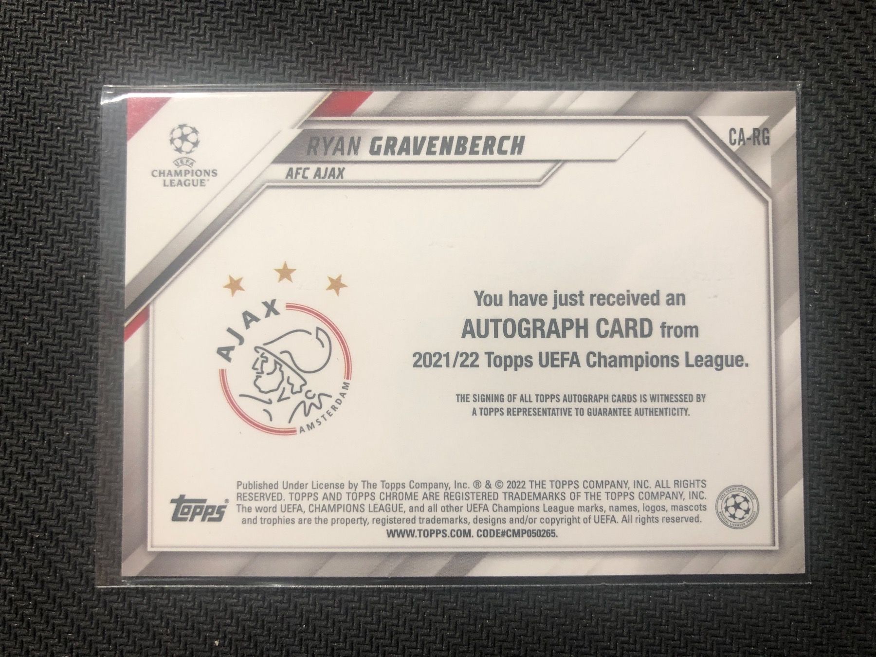 Panini Carte collezionabili: Topps Chrome Ryan Gravenberch Autogramm – Usato da Wangenried venduto da Garagara 1
