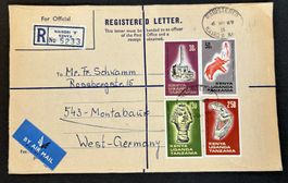 REGISTERED LETTER TANZANIA-UGANDA-KENYA