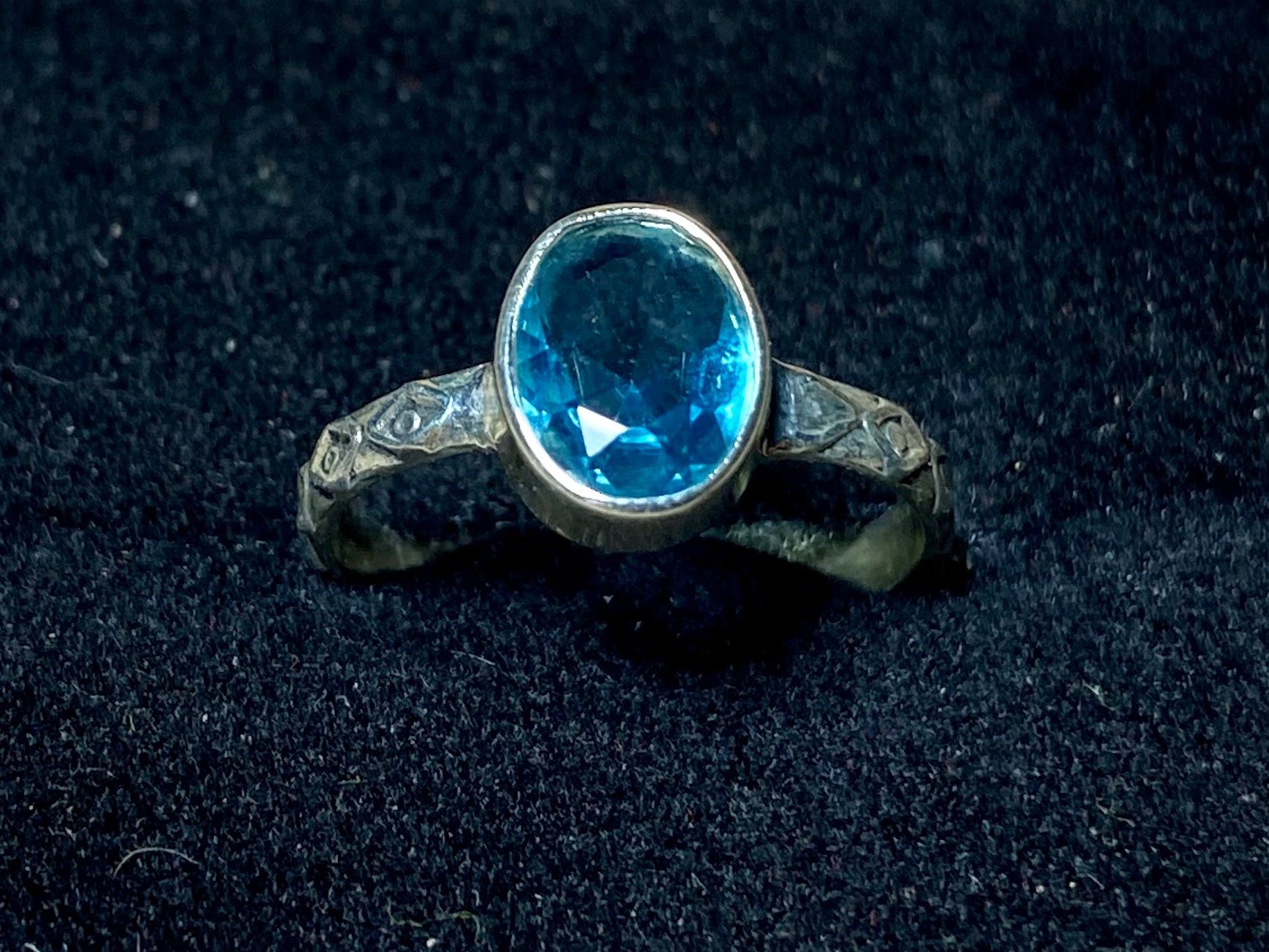 Anelli: 925 Silber Ring - natürlicher Blautopas – Nuovo e nell'imballaggio originale da Laax venduto da Kiki_Kingdom3