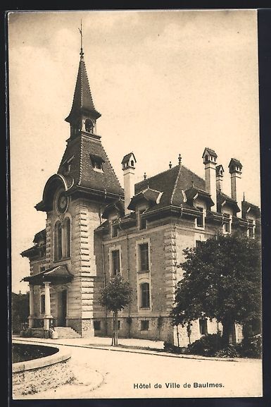 Cartoline postali: AK Baulmes, Hotel de Ville – Usato da Berlin venduto da bartko-reher