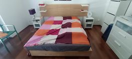 Bett Ikea Mandal mit Kopfteil