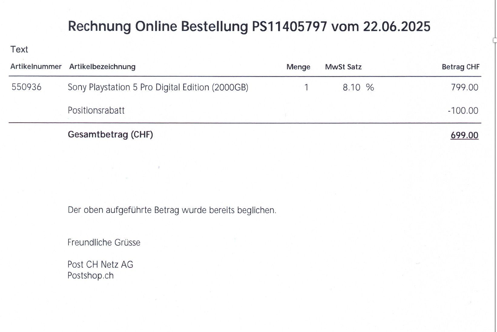 Sony Konsolen: Sony PS5 Pro mit 2 Controllern und ipega Vertical Stand – Gebraucht aus Bottmingen von PeterGuyer 2