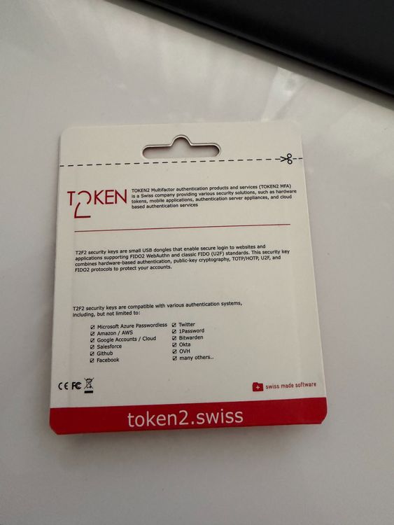 Token2 T2F2-NFC/slim USB-C Security Key (PIN+ R2) (Neu und ...