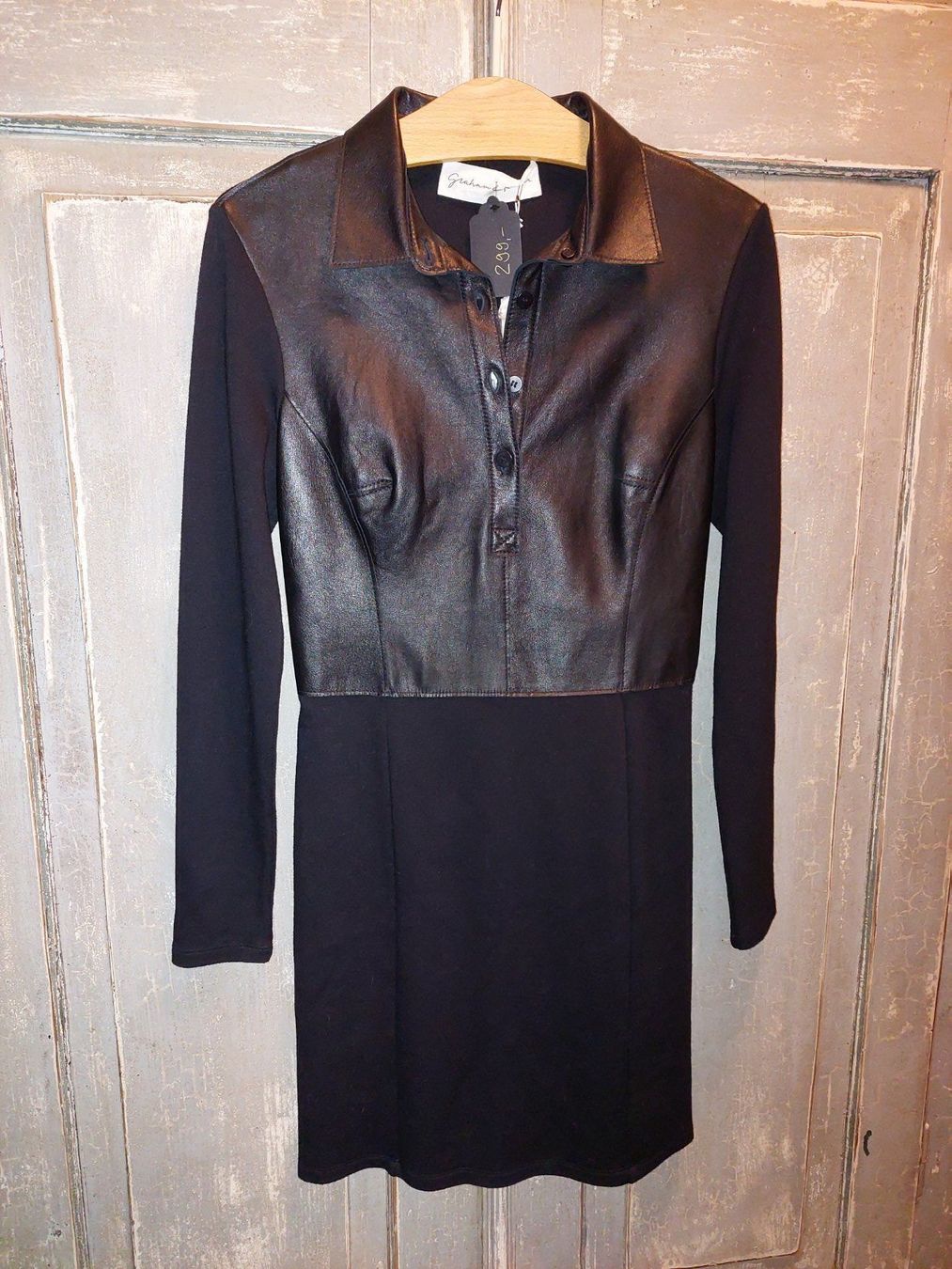 Vestiti: Graham&Spencer . Lederkleid schwarz XS – Nuovo e nell'imballaggio originale da Besenbüren venduto da teluride89