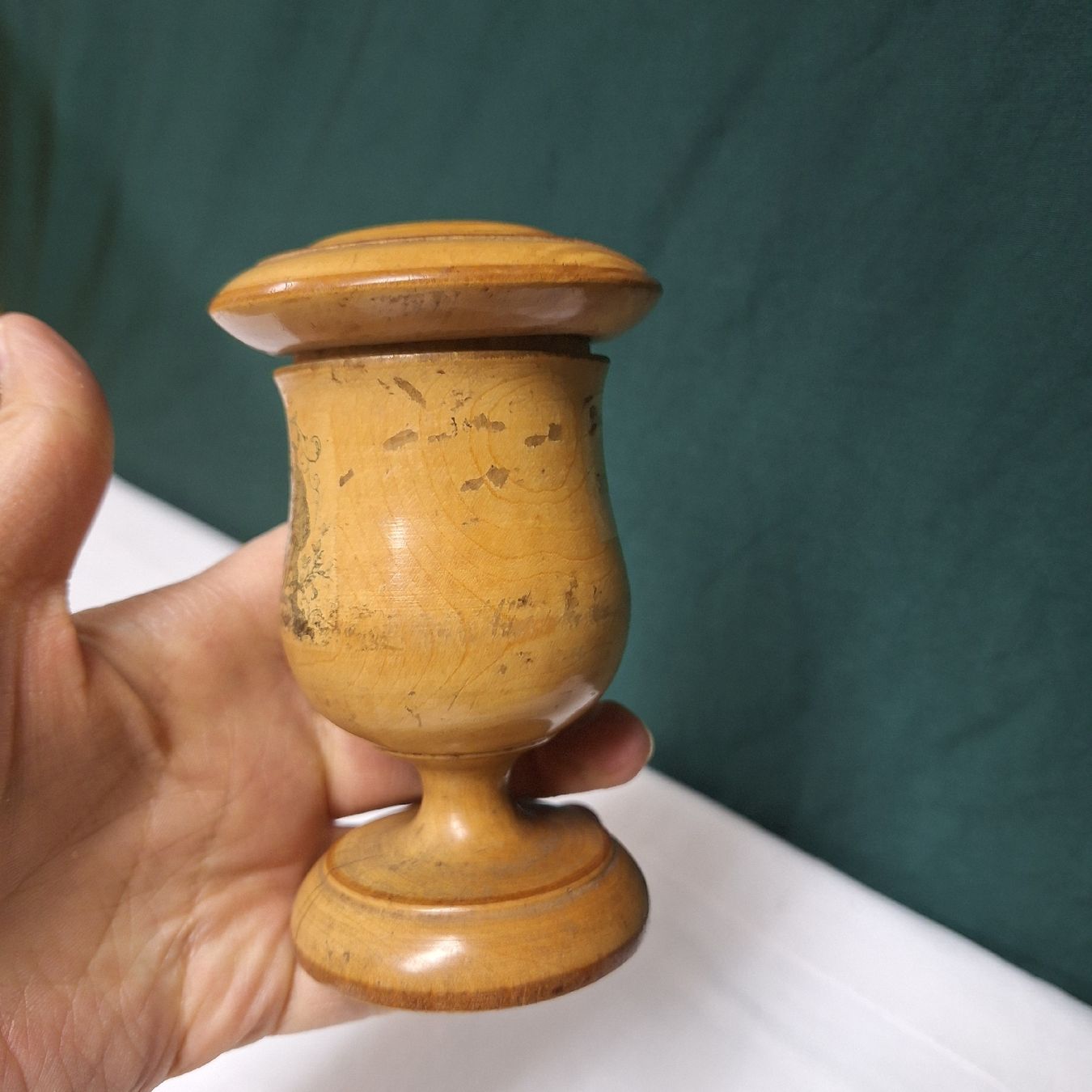 Spardosen: Antike Spardose Holz mit Bild, Spruch – Gebraucht aus Winterthur von Goldpipau 3