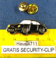 PORSCHE 911 TURBO SCHWRZ AUTO PIN GEPRÄGT GOLDIG