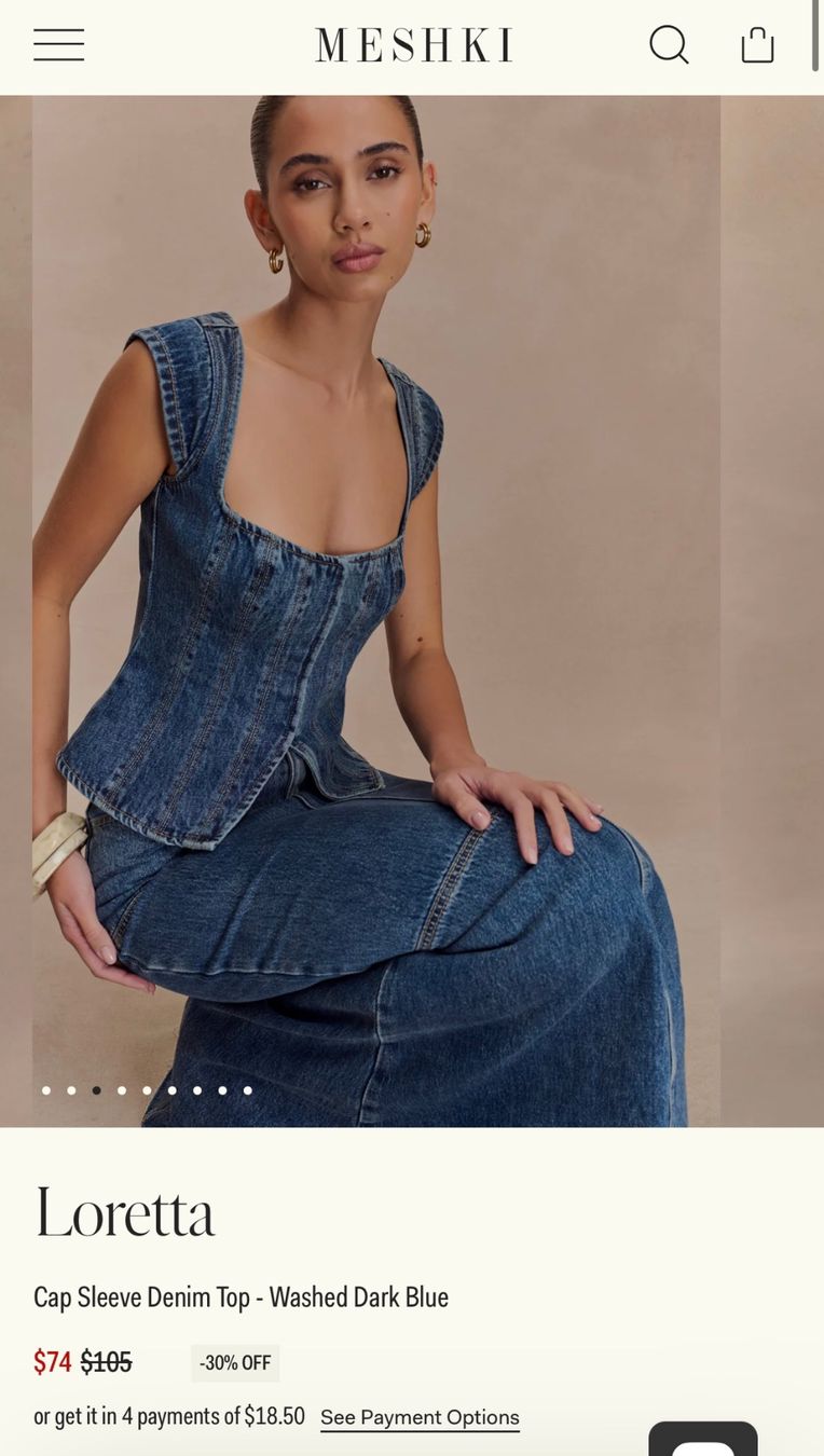 Top: Jeans Corset Top Meshki – Nuovo e nell'imballaggio originale da Zürich venduto da zie_5nsb 1