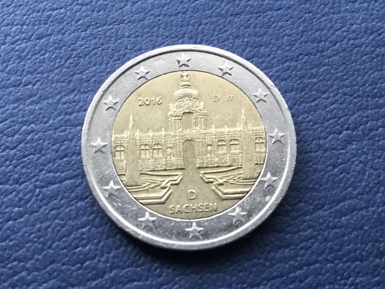Tutti le monete: 2 Euro Deutschland Sachsen 2016 D. – Usato da St. Margrethen SG venduto da alfapeugeot10 1