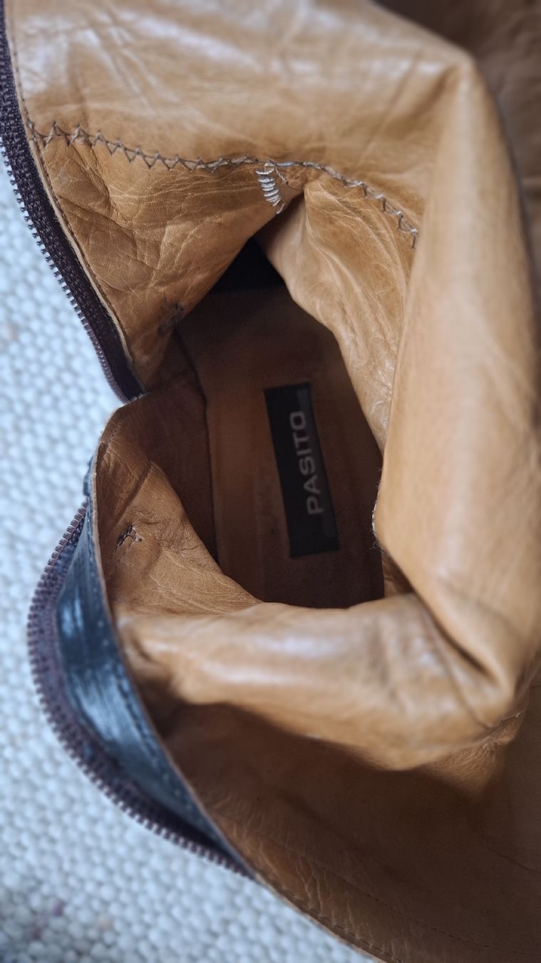 Scarpe da donna: Braune PASITO Voll-Lederstiefel, Grösse 37.5 – Usato da Balzers venduto da silviahuaraz 4