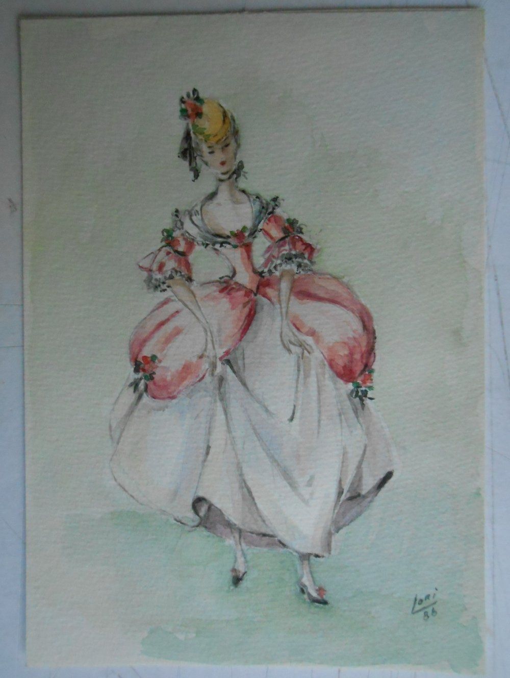 Gemälde: Vier Modeaquarelle von 1886. – Gebraucht aus Basel von Domba 2