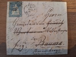Strubel 23A1.B Faltbrief mit Attest Kat. 2500.-