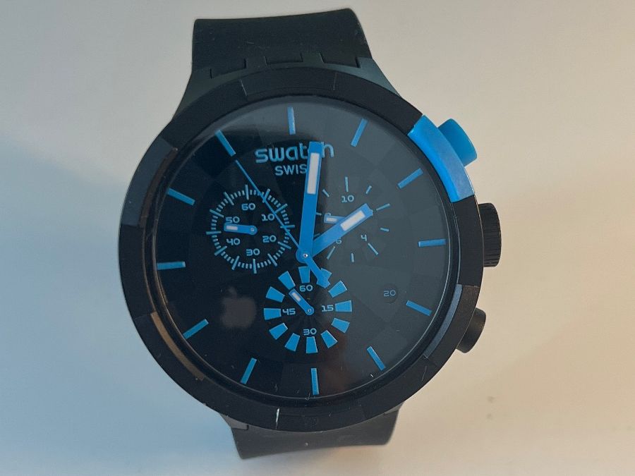 Swatch Uhren: Swatch Chrono "CHECKPOINT BLUE" – Neu (gemäss Beschreibung) aus Bonstetten von Chickabee 2