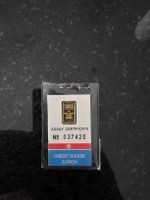 Goldbarren 1g Credit Suisse Feingold 999,9 mit Zertifikat
