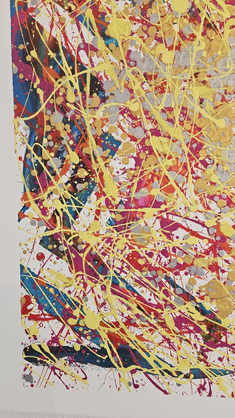 Gemälde: Tableau d'art abstrait coloré - unique et moderne! – Neu (gemäss Beschreibung) aus Le Locle von fab_c9hh 6
