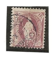 stehende Helvetia 1Fr lila gest. Zu#71Ac Mi#63XA [5B2]