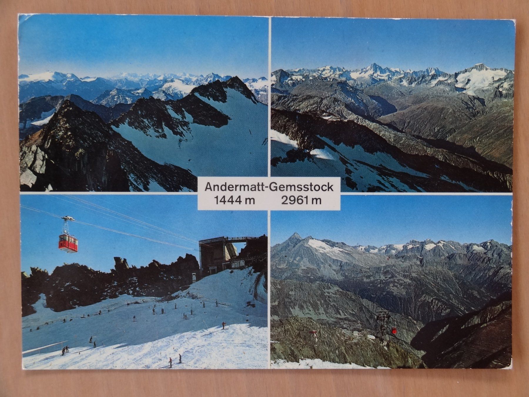 Cartoline postali: Andermatt Gemsstock - 1971 timbre – Usato da St Léonard venduto da Riglin