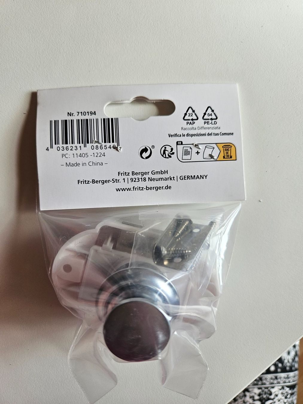 Ferramenta: Pushlock - Bouton -poussoir pour camping-car – Nuovo e nell'imballaggio originale da Saxon venduto da aur_2ffw 1