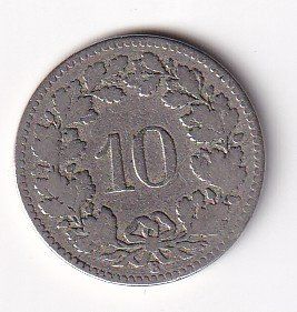 Tutti le monete: 10 Rappen 1879 rar – Usato da Neuchâtel venduto da karlpierrino 1