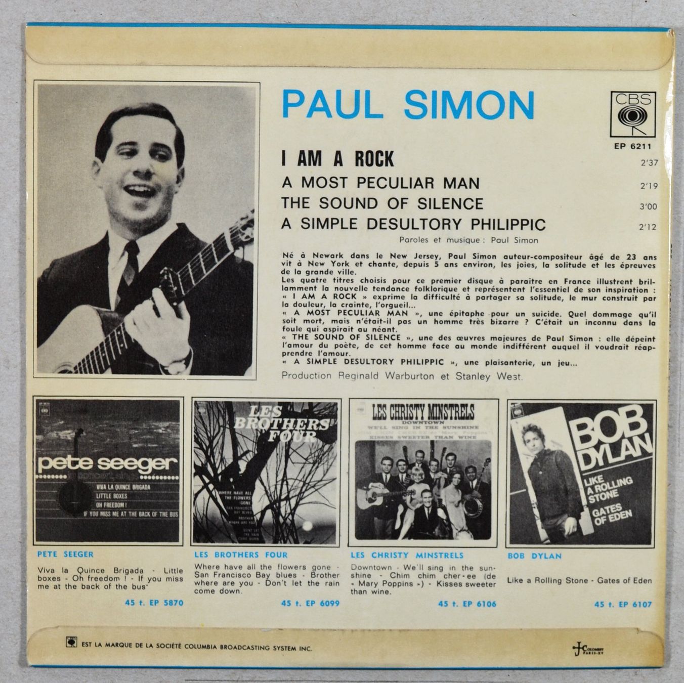 Schallplatten: EP: PAUL SIMON - I Am A Rock – Neu (gemäss Beschreibung) aus Frenkendorf von Yard-Sale-2000 1