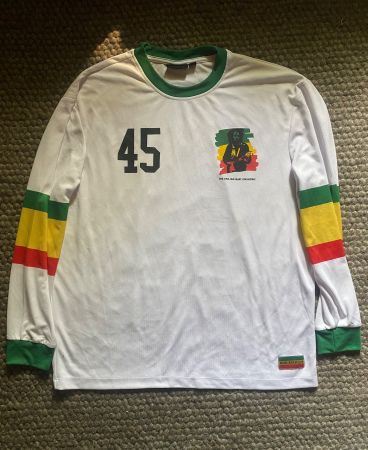 Maillot Zion Rootswear Bob Marley XL blanc