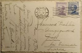 Antigua postal Italia, roma a Suiza, 1922
