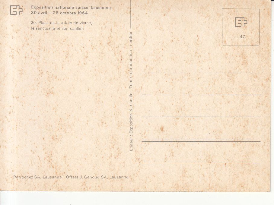 Cartoline postali: Lausanne Expo 1964 – Usato da Bürglen TG venduto da StampGraf 1