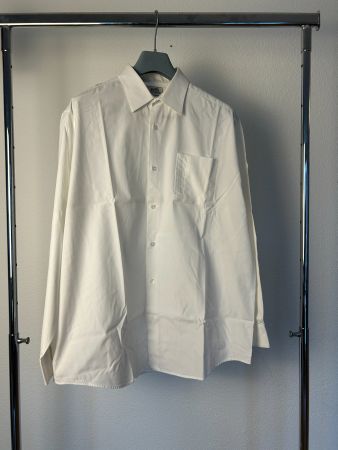 Hermès White H-Pocket Detail Button Up Shirt