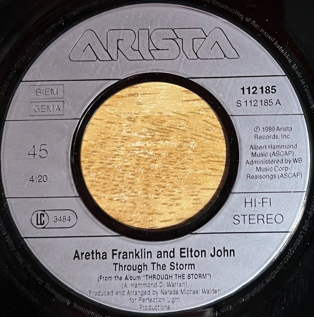 Dischi in vinile: ARETHA & ELTON - THROUGH THE STORM – Usato da Bussigny venduto da vinyl-pas-cher 2