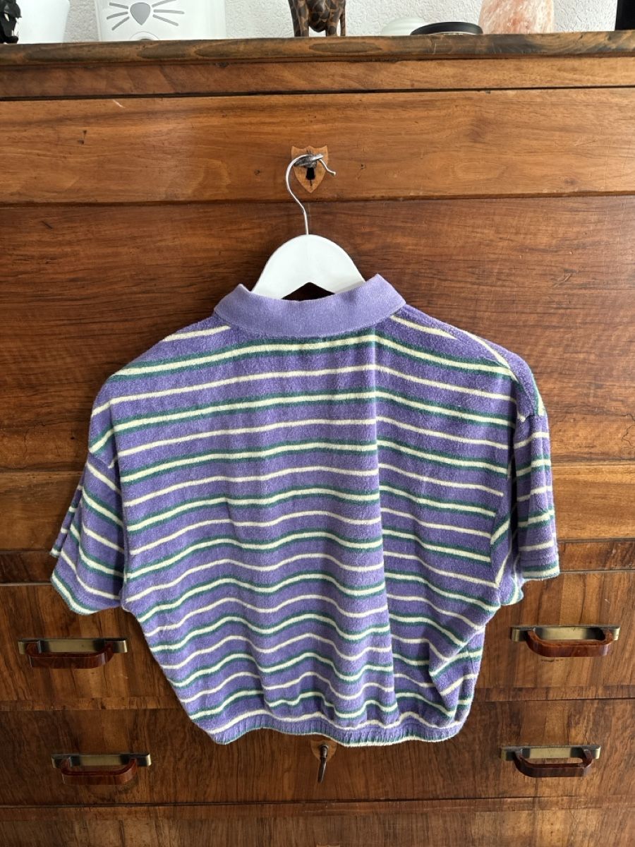 Magliette Polo: Polo à rayures violettes M bon état – Usato da Courtételle venduto da ann_57c2 1