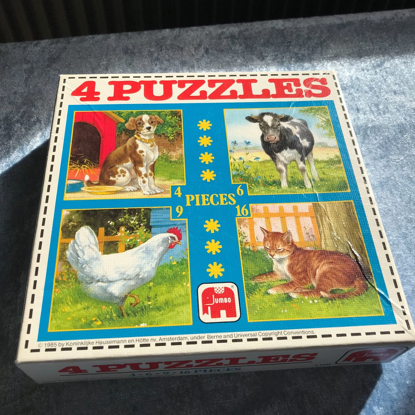 Puzzles: Jumbo 4er-Set Kinderpuzzle Bauernhoftiere – Gebraucht aus Brunnenthal von Eco07