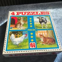 Jumbo 4er-Set Kinderpuzzle Bauernhoftiere