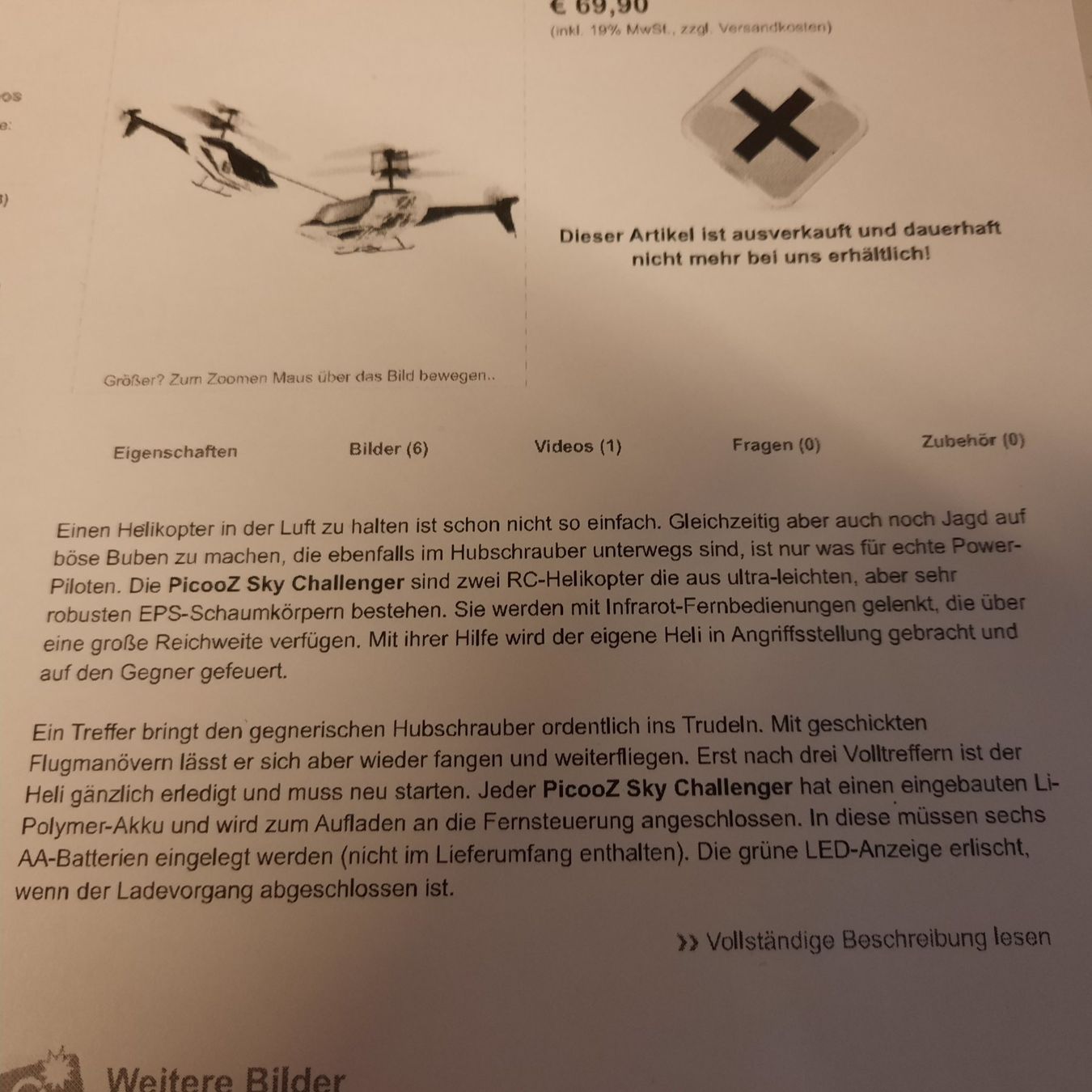 Kit di modellismo & Modellini statici: SKY Challenger "PicooZ" von Silverlit NEU – Nuovo e nell'imballaggio originale da Buochs venduto da Nyima21 4