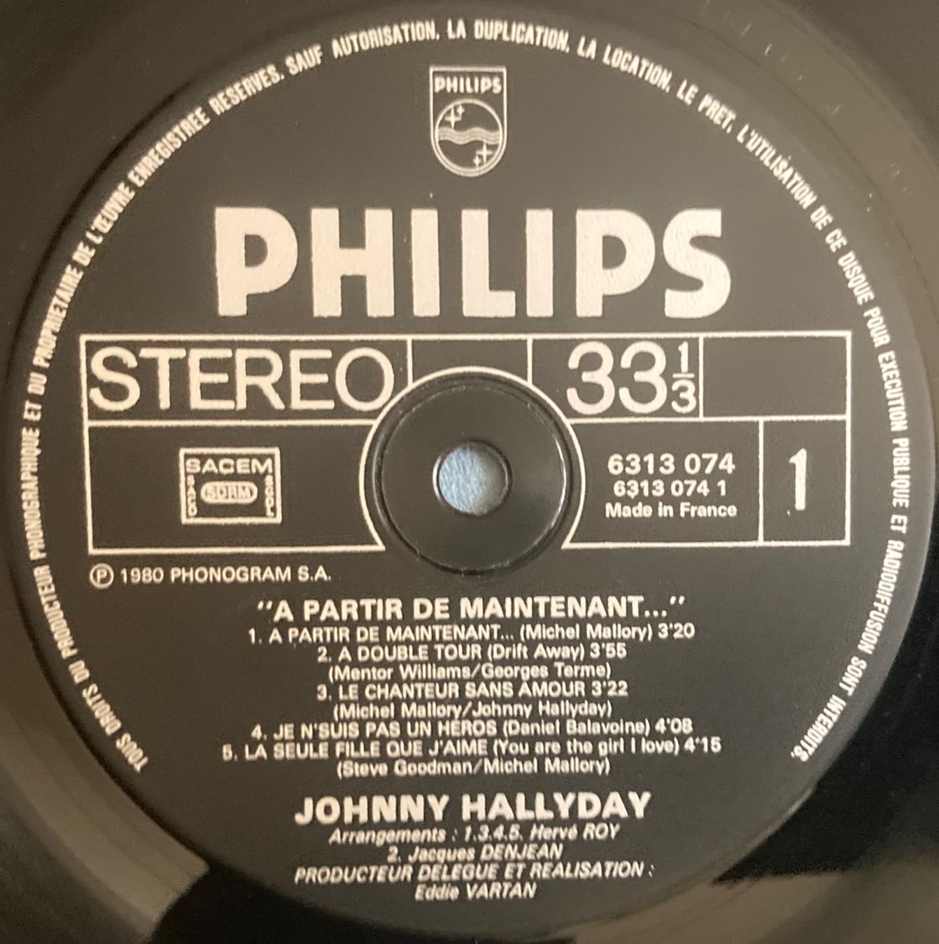 Dischi in vinile: JOHNNY HALLYDAY - A PARTIR DE MAINTENANT.... – Usato da Poliez-Pittet venduto da Newtown-Records 2
