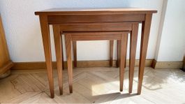 3er Set Vintage Satztische, Beistelltische, Mid Century